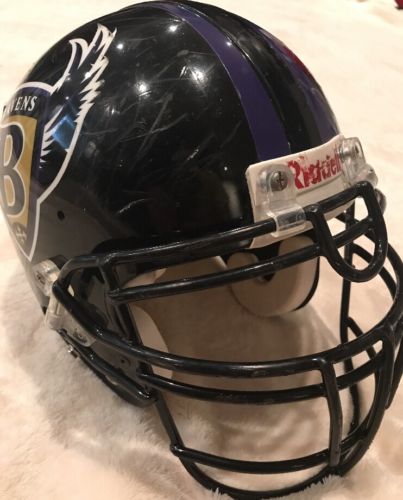 Ray Lewis Game Used Helmet from Terrell Davis Baltimore Ravens COA Hall of Fame