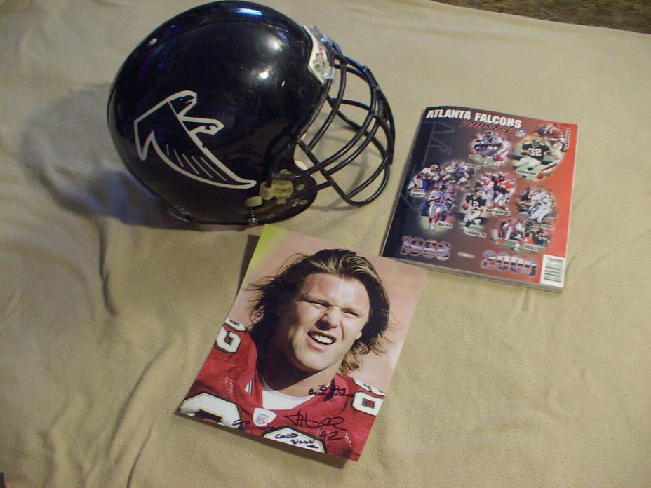 Atlanta Falcons game used football helmet, black, Hall