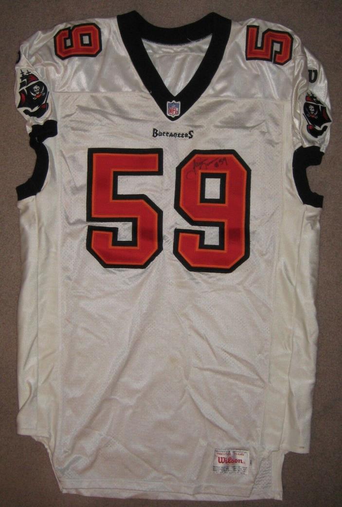 Jamie Duncan Game Used Signed Autographed Tampa Bay Buccaneers 1998 Jersey Sz 48