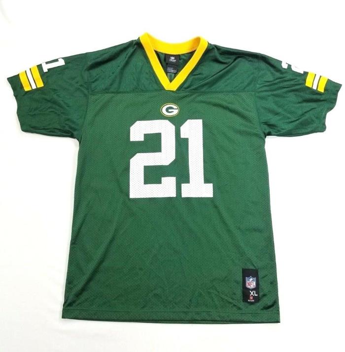 NFL Team Apparel Green Bay Packers Jersey# 21 Woodson Youth Shirt sz XL 18-20