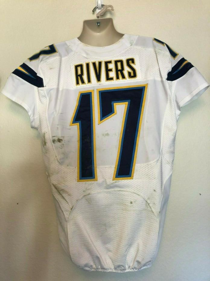 Philip Rivers 7 Touchdowns Game Used Jersey Chargers Worn 2014 COA NFL San Diego