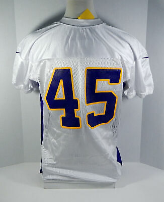 2012 Minnesota Vikings #45 Game Issued White Practice Jersey