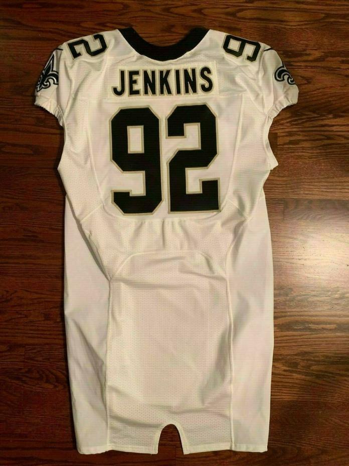 2014 John Jenkins #92 New Orleans Saints Game Issued Worn Jersey Sz50 - UGA