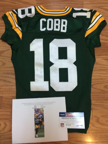 Randall Cobb Green Bay Packers Game Used Worn Jersey Unwashed Team COA 10/22/17