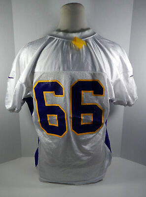 2012 Minnesota Vikings #66 Game Issued White Practice Jersey