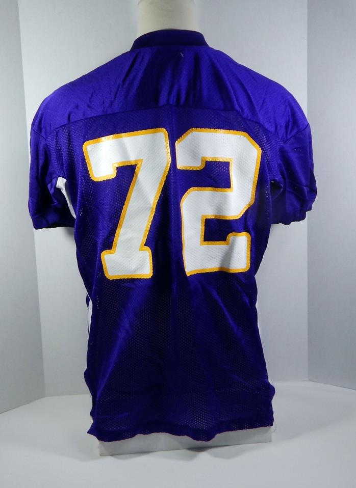 2012 Minnesota Vikings #72 Game Issued Purple Practice Jersey