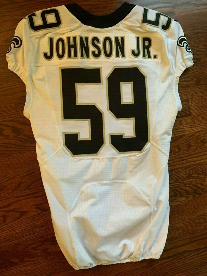 Rufus Johnson Jr - #59 New Orleans Saints Game Issue / Worn Jersey Sz44