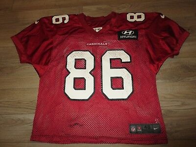 Arizona Cardinals #86 NFL Practice Game Worn Used Nike Football Jersey 46