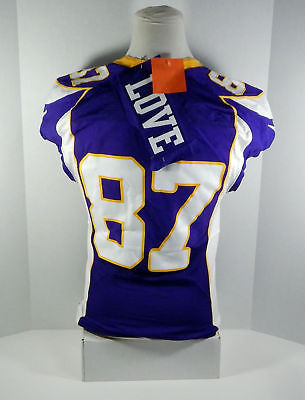 2012 Minnesota Vikings #87 Game Issued Purple Jersey VIKSNC00389