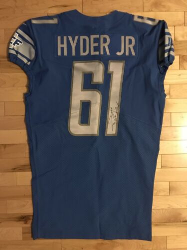 Kerry Hyder Jr 2018 Game Issued Autographed Detroit Lions Jersey Worn