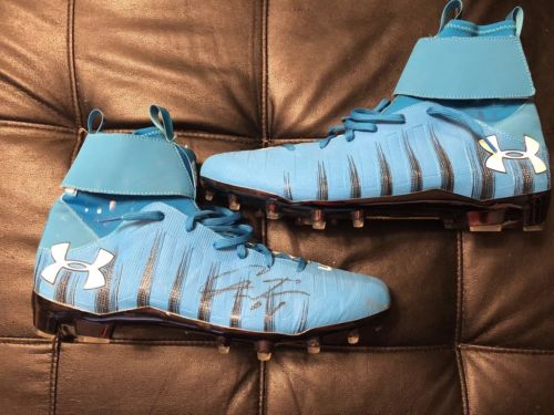 Carolina Panthers Cam Newton Game Worn Used Signed Cleats NFL