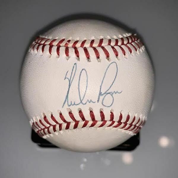 Nolan Ryan Autographed Signed Baseball Sweet Spot Auto Rawlings OMLB SHIPS TODAY