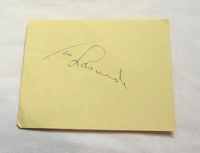Tommy Lasorda Signed / Autographed Album Page / Cut