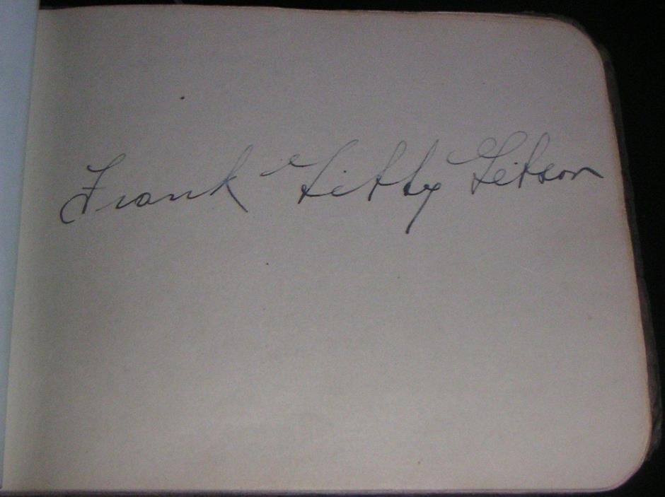Frank Gibson Signed Album Page Tigers Braves D. 1961 TOUGH