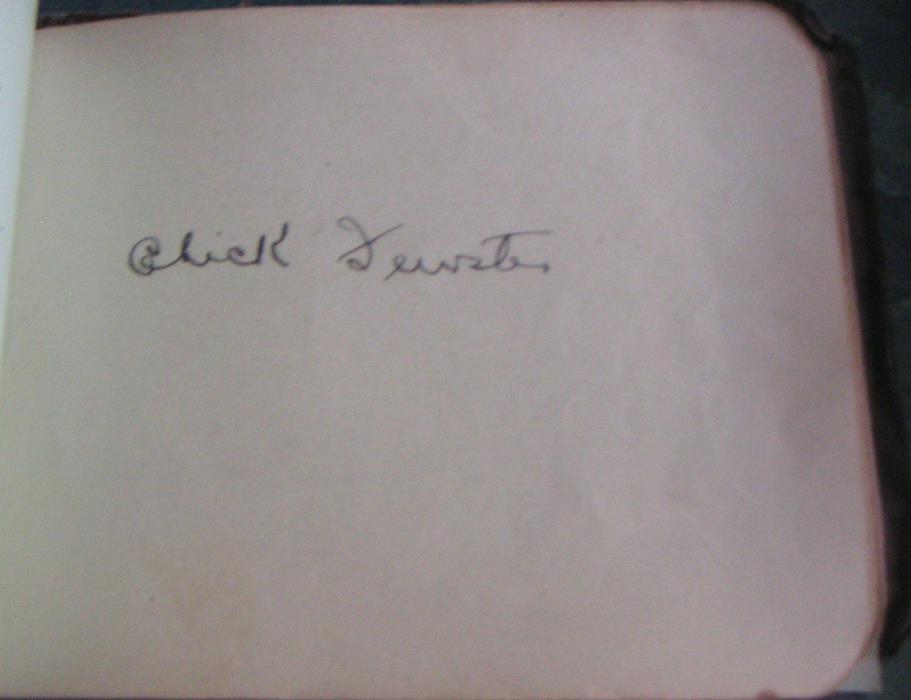 Chick Fewster Signed Album Page Yankees Red Sox Indians Dodgers D. 1945 aged 49