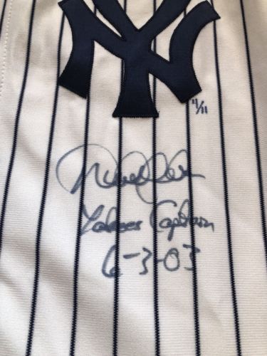 Derek Jeter Autographed Jersey-LE # 4/11 Made!-Steiner/MLB-  Captain Inscription