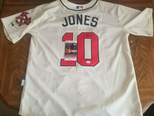 Chipper Jones Atlanta Braves Signed Autographed jersey JSA COA