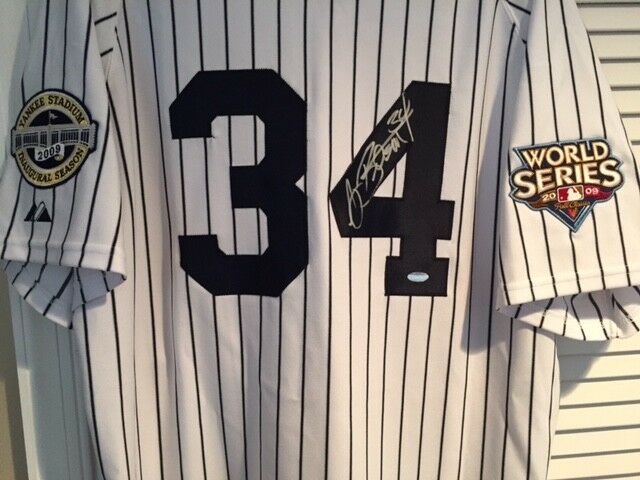 AJ Burnett New York Yankees 2009 Signed Autographed Jersey w/ Steiner COA Card