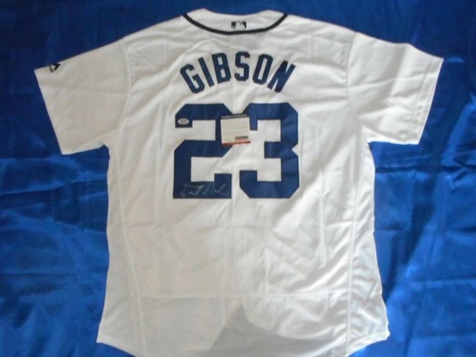 KIRK GIBSON SIGNED AUTOGRAPHED MLB DETROIT TIGERS SEWN JERSEY PSA/DNA COA