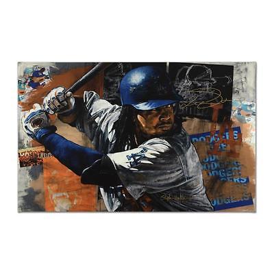 Manny Ramirez Hand Signed Giclee by Stephen Holland OA Boston Red Sox LA Dodgers