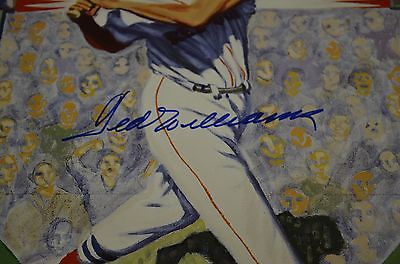 TED WILLIAMS * Signed 26x34 Career Highlights Lithograph * PSA/DNA