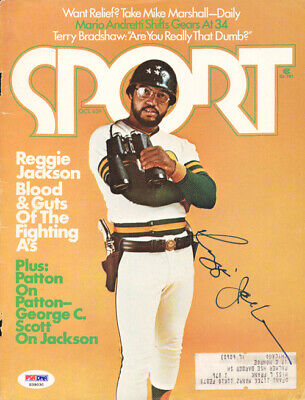Reggie Jackson Autographed Signed Sport Magazine Cover Oakland A's PSA #S39030