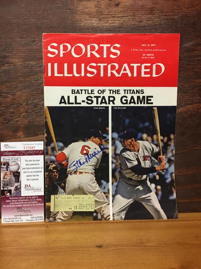 Stan Musial Signed July 8, 1957 Sports Illustrated JSA COA & Hologram #I37587