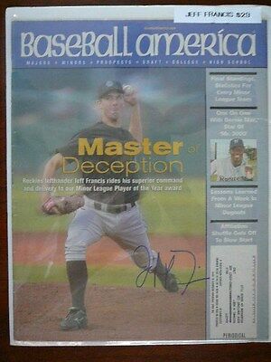 Jeff Francis signed Baseball America Toronto Blue Jays Colorado Rockies