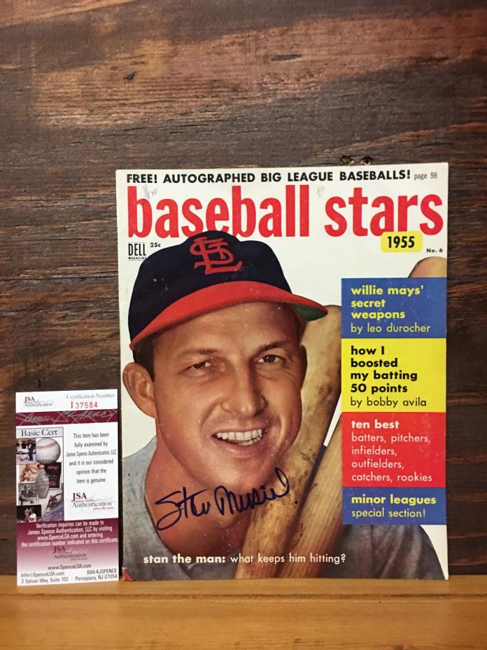 Stan Musial Signed 1955 Baseball Stars JSA COA & Hologram #I37584