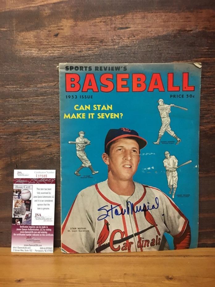Stan Musial Signed 1953 Sports Review's Baseball JSA COA & Hologram #I37585