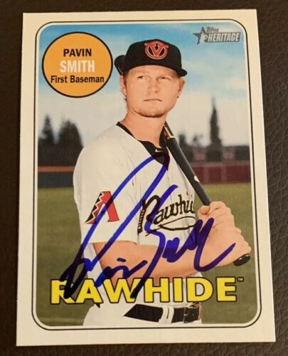 Pavin Smith Signed 2018 Topps Heritage Minors Autographed Auto RC Card Dbacks
