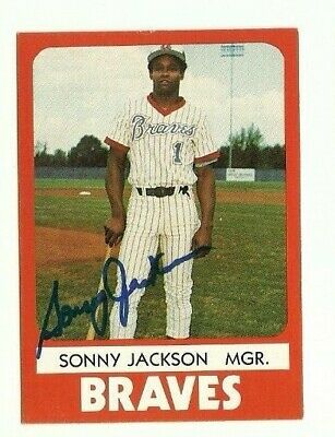 Sonny Jackson 1980 TCMA Anderson Braves signed auto autographed card