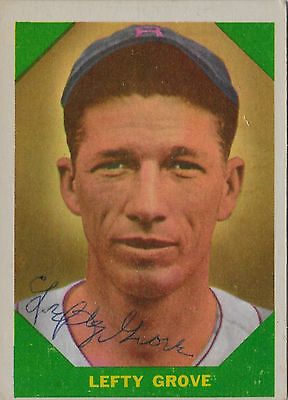 1960 FLEER 60 CARD ROBERT BOB LEFTY GROVE AUTOGRAPHED HALL OF FAME 1947 RED SOX