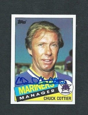 CHUCK COTTIER (Mariners) Signed Autographed 1985 Topps Baseball Card #656 VG+