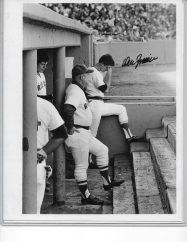 Don Zimmer Red Sox Auto Autographed Signed 8x10 Black & White Dugout Photo