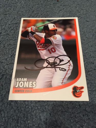 Adam Jones Baltimore Orioles Autographed Postcard Photo Card SGA 2015
