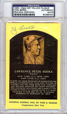 Yogi Berra Autographed Signed HOF Postcard PSA/DNA #83386342