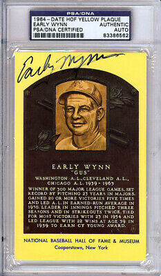 Early Wynn Autographed Signed HOF Postcard PSA/DNA #83386562