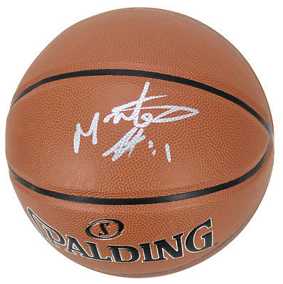 Nuggets Monte Morris Authentic Signed Spalding Super Tack Basketball BAS #F84836