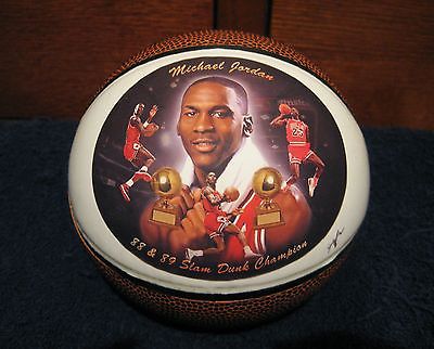 Michael Jordan Basketball with Art Print of Original Art Work