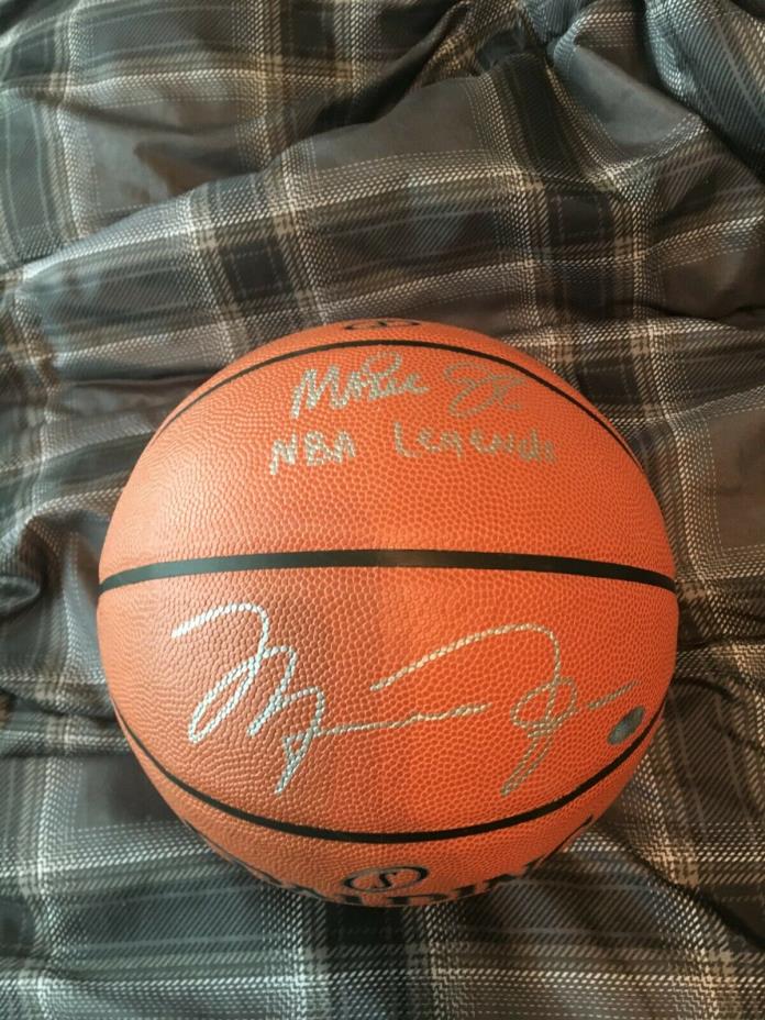 MICHAEL JORDAN SIGNED AUTOGRAPH STEINER NBA BALL AUTO MAGIC JOHNSON BECKETT
