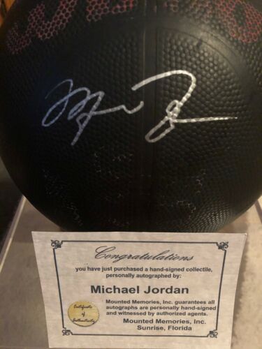 Michael Jordan Signed Basketball From Mounted Memories.