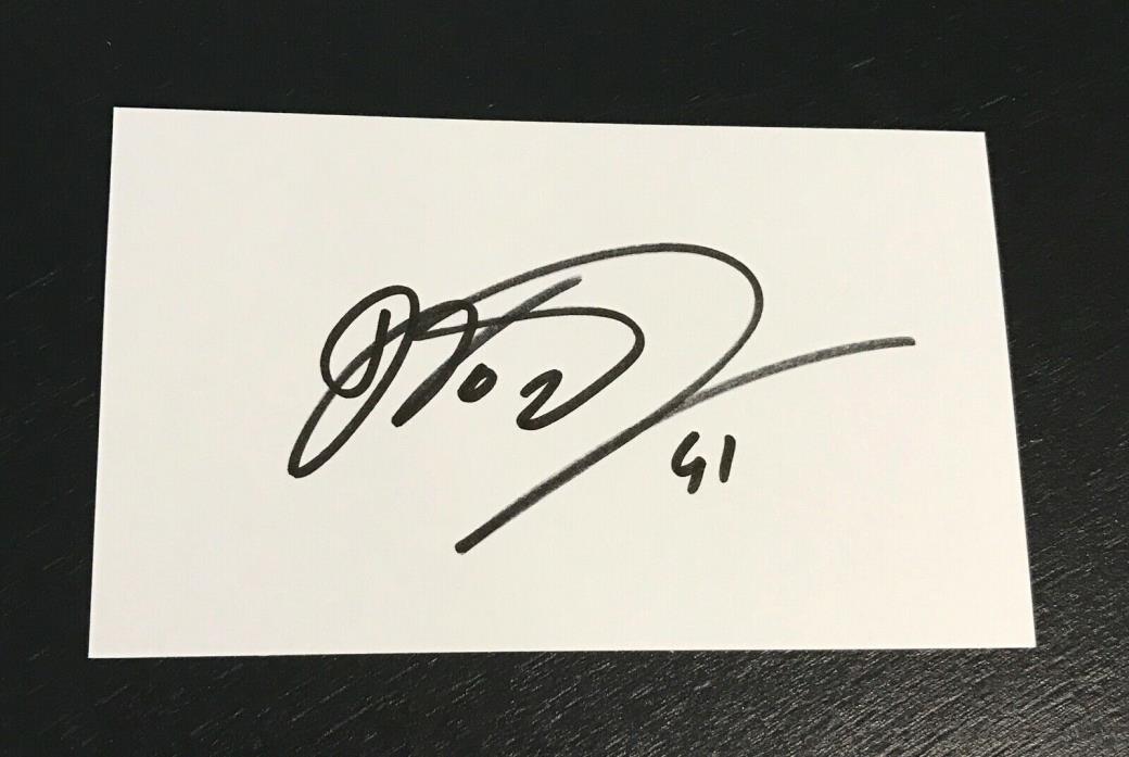 Dirk Nowitzki NBA Legend Signed Autograph 3x5 Index Card Dallas Mavericks