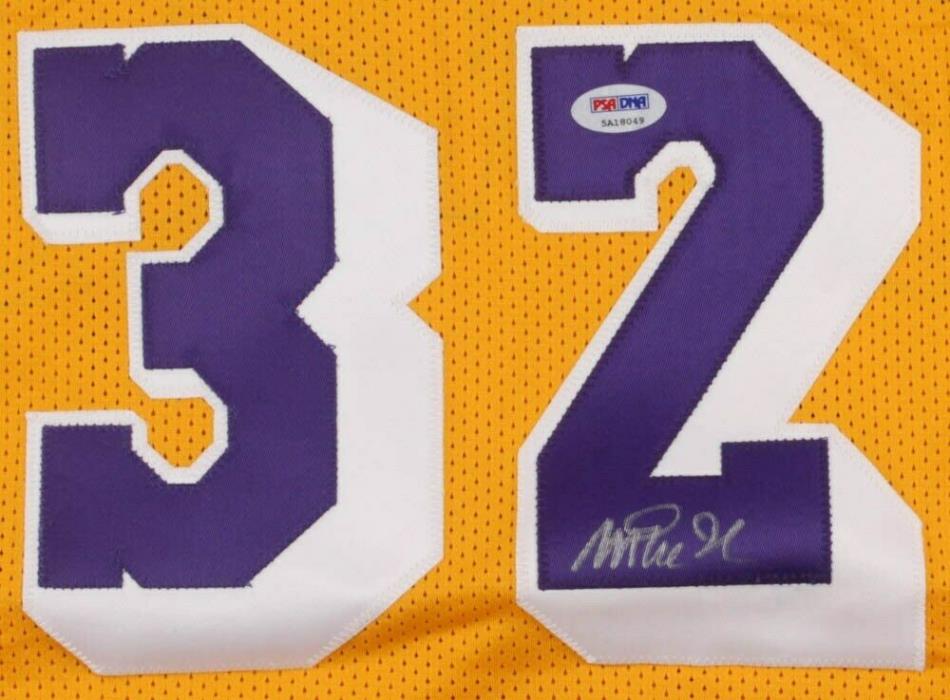 Magic Johnson Authenticated Autographed Throwback Jersey / PSA
