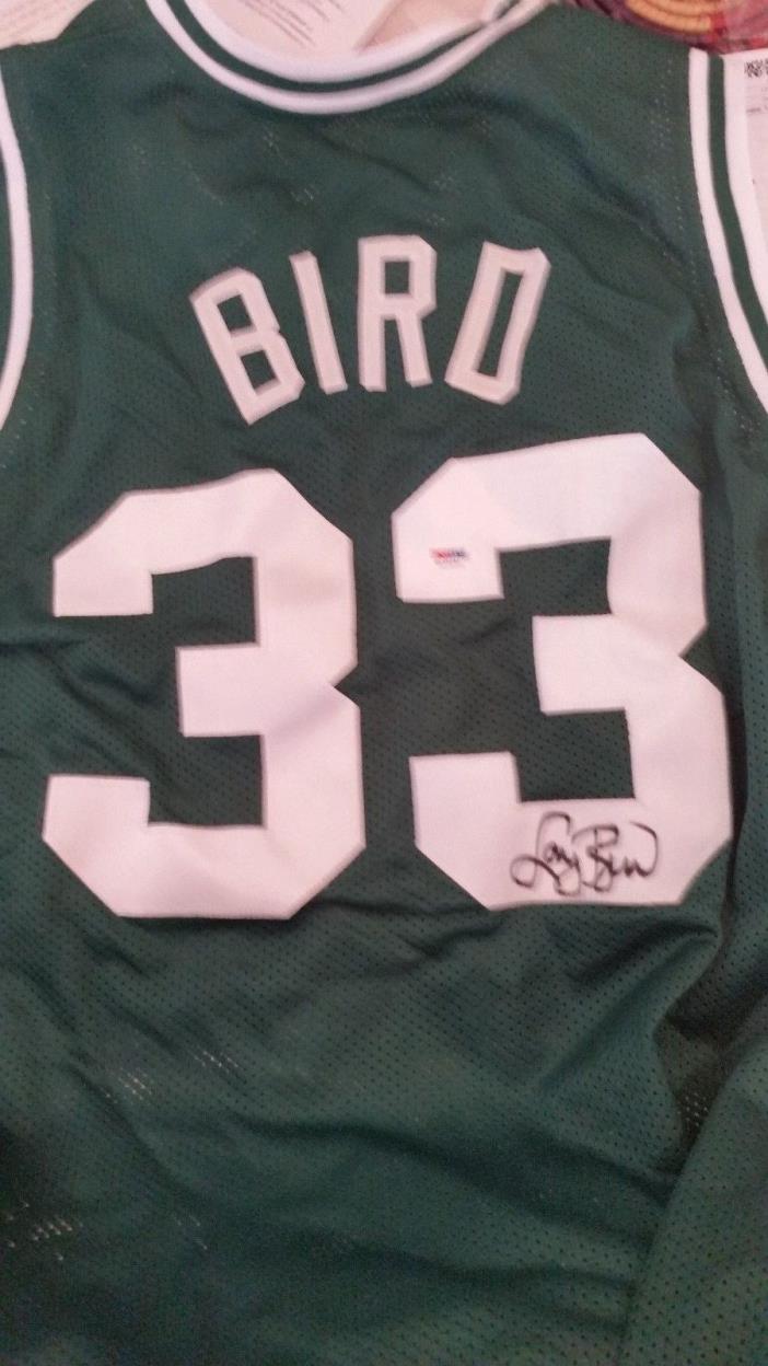 LARRY BIRD Autograph Boston Celtics Large 2013 replica jersey PSA/DNA authentic