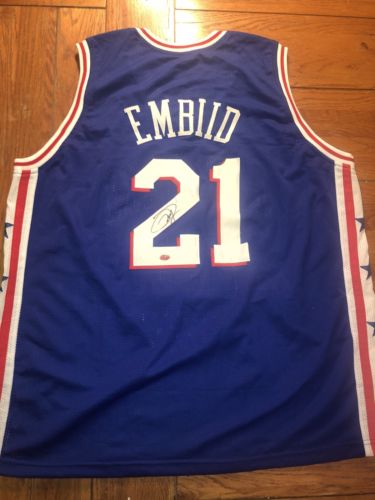 Joel Embiid Philadelphia 76ers Autographed Jersey with COA