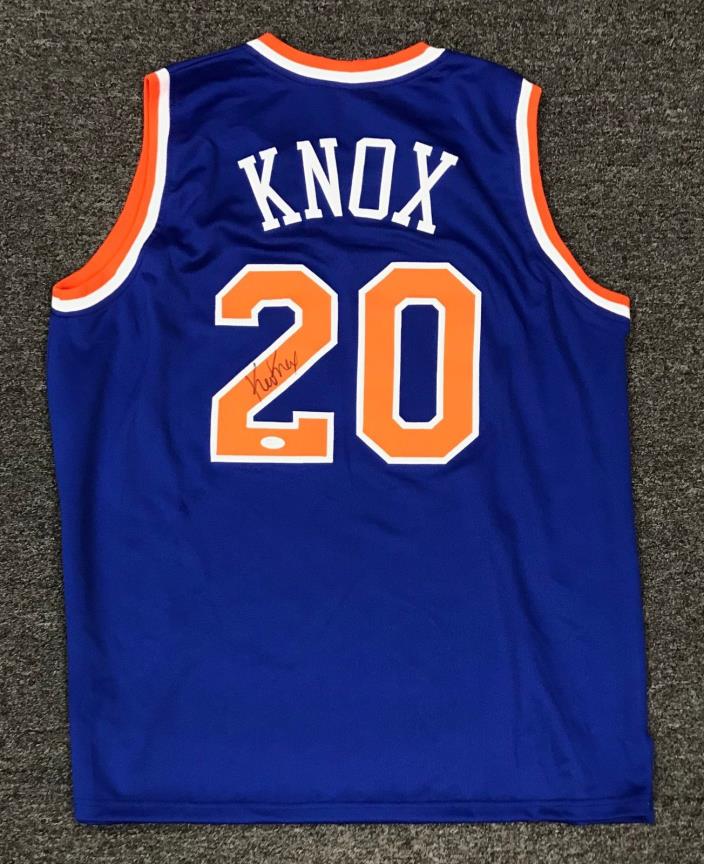 122656 Kevin Knox #20 Signed Knicks Road Jersey AUTO Sz XL JSA WITNESSED COA
