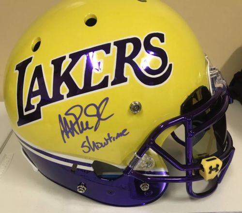 Magic Johnson Signed Authentic Custom LA lakers Helmet With Visor