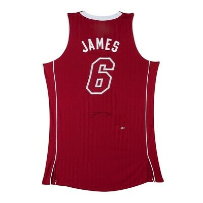 LeBron James Signed Autographed Jersey Authentic Crimson Pride Miami Heat UDA