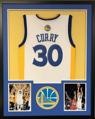 Steph Curry Golden State Warriors Autographed Framed White Jersey